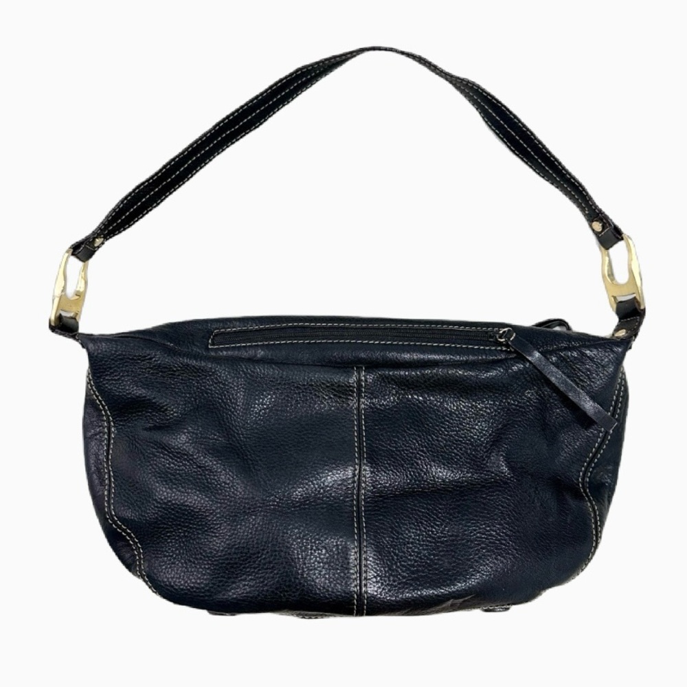 Vintage Sereta Black Pebbled Leather Bag